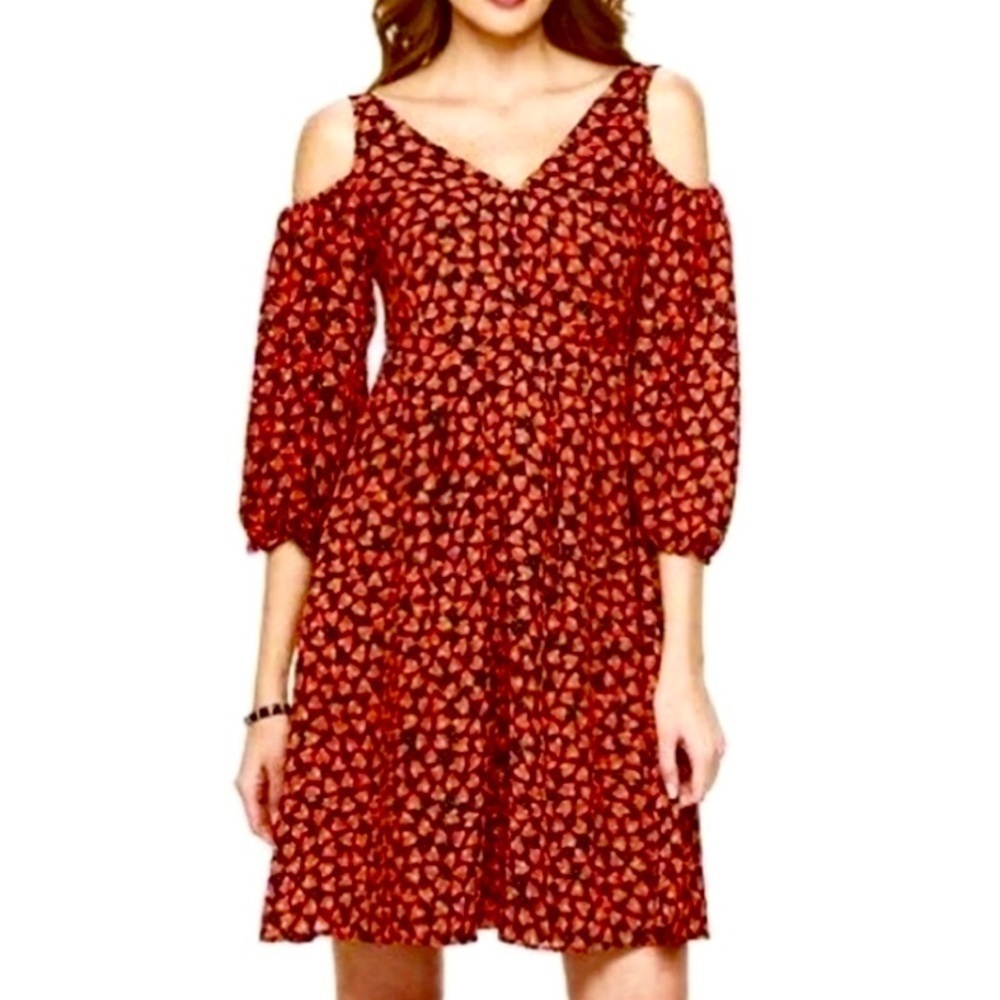 Disney Alice Wonderland cold shoulder heart dress L